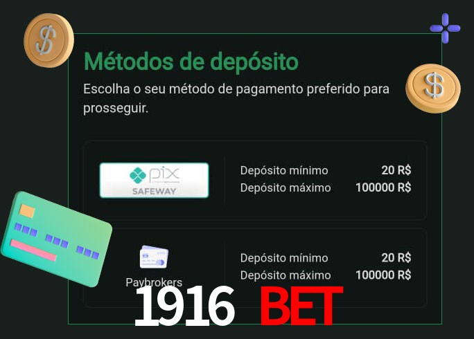 O cassino 1916 bet oferece uma grande variedade de métodos de pagamento