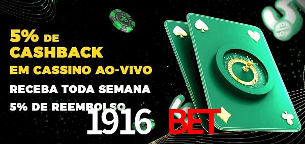 Promoções do cassino ao Vivo 1916 bet